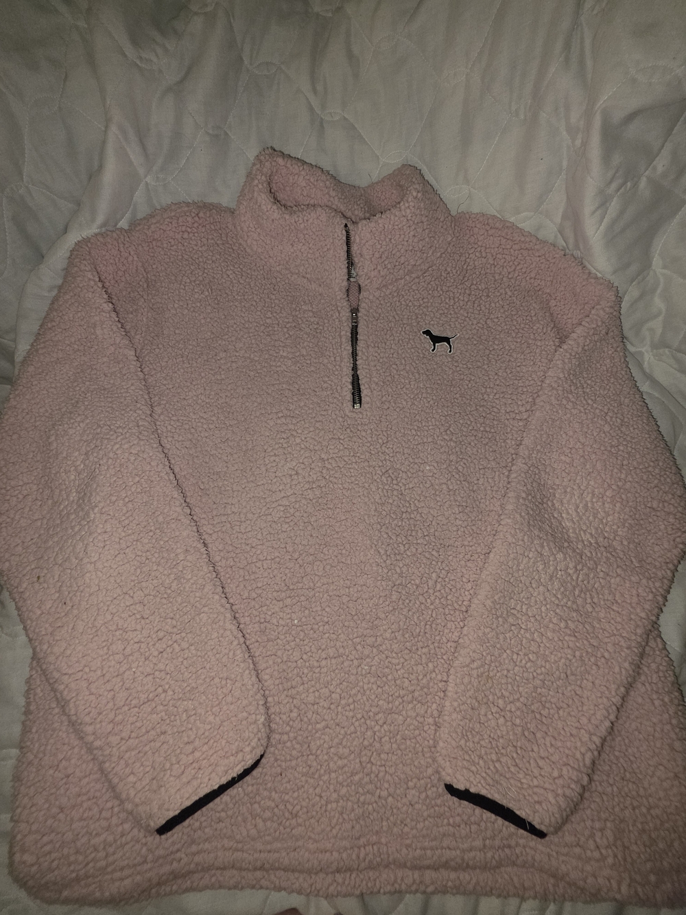 Victoria's Secret PINK Cozy Pink Sherpa-Lined Pullover